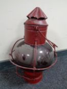 An antique ship's onion lantern