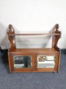 An Edwardian mahogany mirror door wall cabinet,