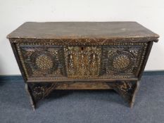 A Syrian mother of pearl inlaid dowry chest