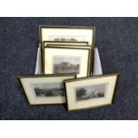 Eight colour etchings, scenes of Chester,