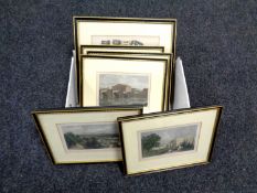 Eight colour etchings, scenes of Chester,