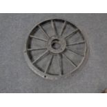 A cast iron cartwheel