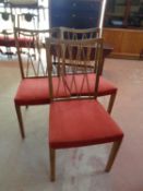 A set of six mid 20th century spindle back dining chairs