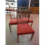 A set of six mid 20th century spindle back dining chairs