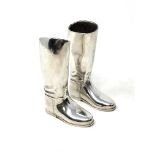 A pair of sterling silver boots CONDITION REPORT: These are filled