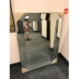 An all glass mirror 100 cm x 70 cm