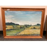 Continental school : A farm landscape, oil on canvas,