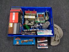 A box containing boxed die cast vehicles to include Corgi Dibnah's Choice, Dinky cars,