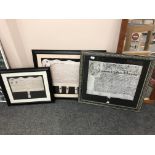 Three reproduction indentures,