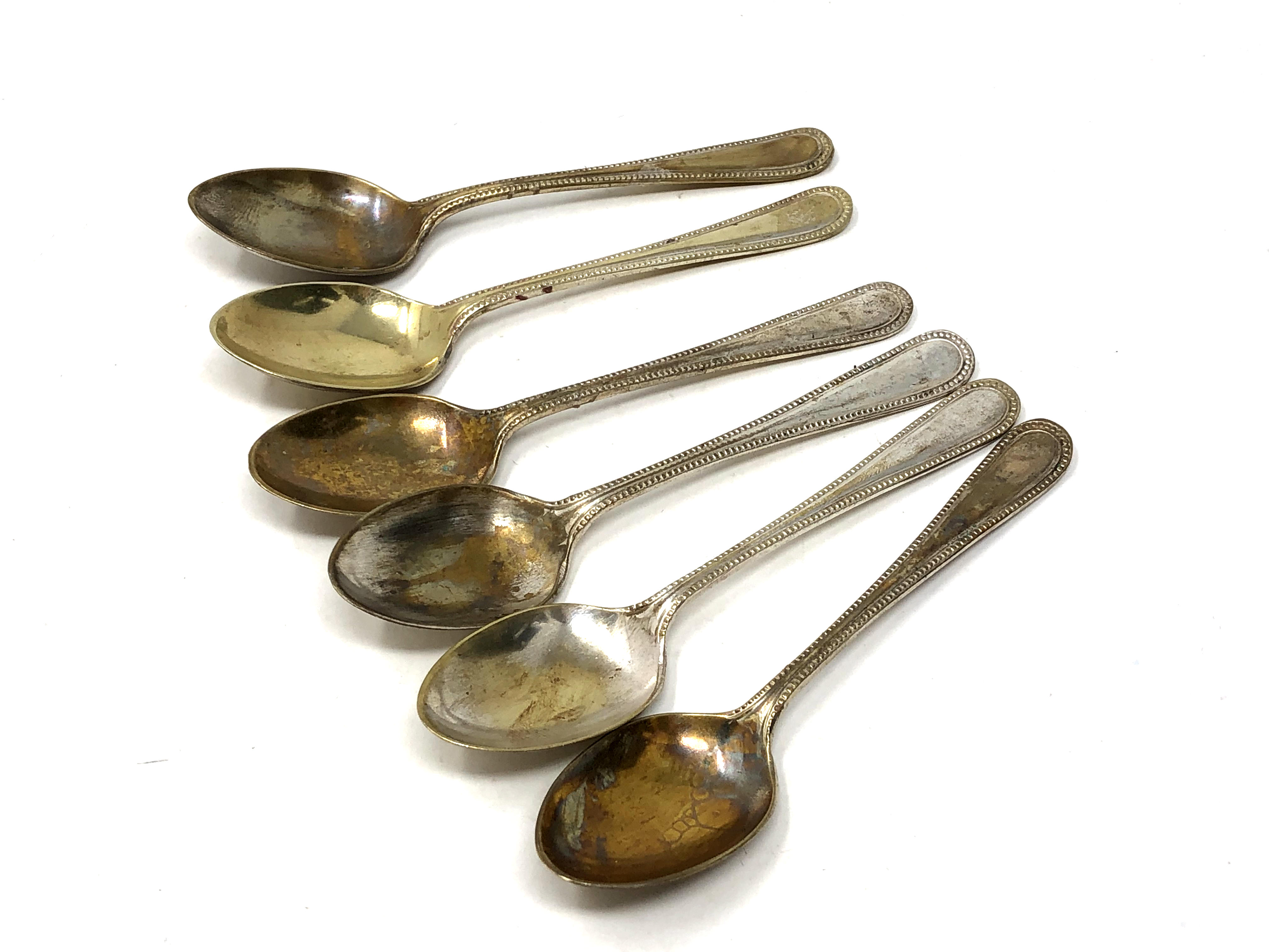 Five silver plated teaspoons