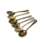 Five silver plated teaspoons