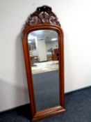 A 19th century mahogany hall mirror