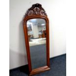 A 19th century mahogany hall mirror