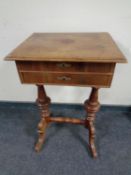 A 19th century continental mahogany work table