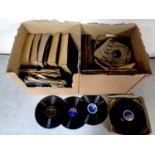 Two boxes containing a large quantity of 78s on Colombia, Parlophone, Decca,