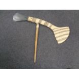 A New Guinea Western Highlands ceremonial stone axe with wicker work,