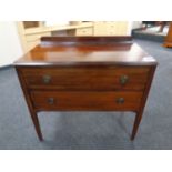 An Edwardian inlaid two drawer chest