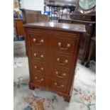 A reproduction mahogany hifi cabinet in the form of a Georgian chest