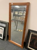 A 20th century teak framed mirror,
