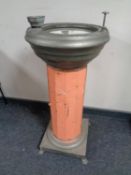 A 20th century metal water fountain