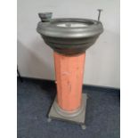 A 20th century metal water fountain