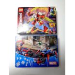 Two boxed Lego sets, 76148 Spider Man vs Doc Ock and 71707 Ninjago Kai's Mechjet (un-opened,