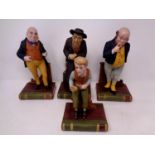 A set of eight Aynsley Dickens Series figures to include Oliver Twist, Sam Weller,
