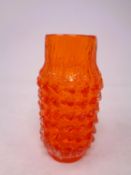 A Whitefriars textured vase, tangerine, height 17.