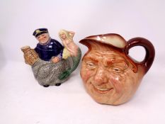 A Royal Doulton John Barleycorn character jug together with a Royal Doulton International