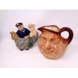 A Royal Doulton John Barleycorn character jug together with a Royal Doulton International