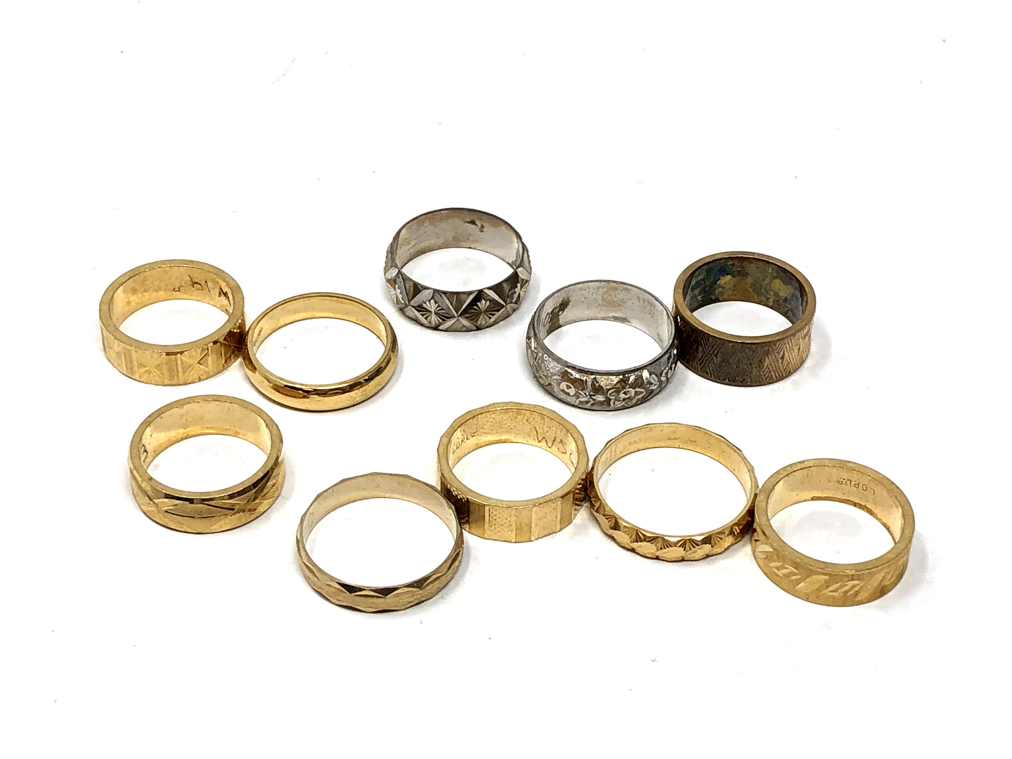 Ten dress rings