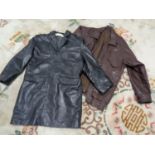 Two gent's leather jackets