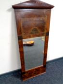 A 19th century mahogany framed bevel edged hall mirror