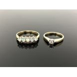 Two 9ct gold rings,