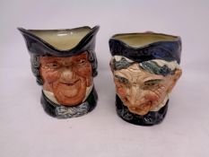 Two large Royal Doulton character jugs,