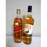 A bottle of Johnnie Walker red label old scotch whisky 1 litre,