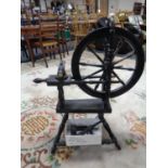 A 20th century spinning wheel (as found)