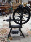 A 20th century spinning wheel (as found)