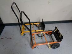 Two metal multi purpose trolleys