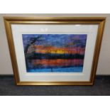 A Rolf Harris signed limited edition print, Dawn over the River, No.