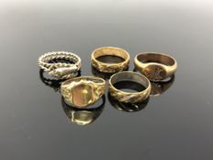 Five dress rings