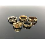 Five dress rings