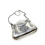 An antique silver purse