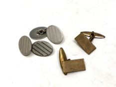 Two pairs of vintage cuff links