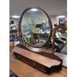 An Edwardian mahogany dressing table mirror