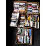 Five boxes containing a large quantity of DVDs and DVD box sets