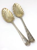 Two nice quality silver-gilt engraved spoons, one Victorian,