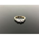 An 18ct gold diamond ring,