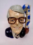 A Royal Doulton character jug, Monty, together with a further Kevin Francis Ceramics character jug,