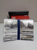 Six albums containing a quantity of colour and monochrome photographs and postcards,